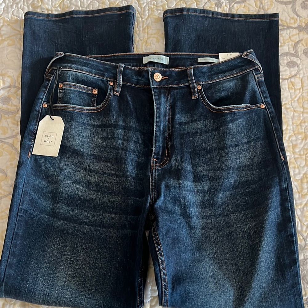 High rise bootcut jean